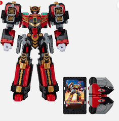 Metal Cardbot S BLASTRAIN Blast Train Red Transforming Robot Diesel Trains