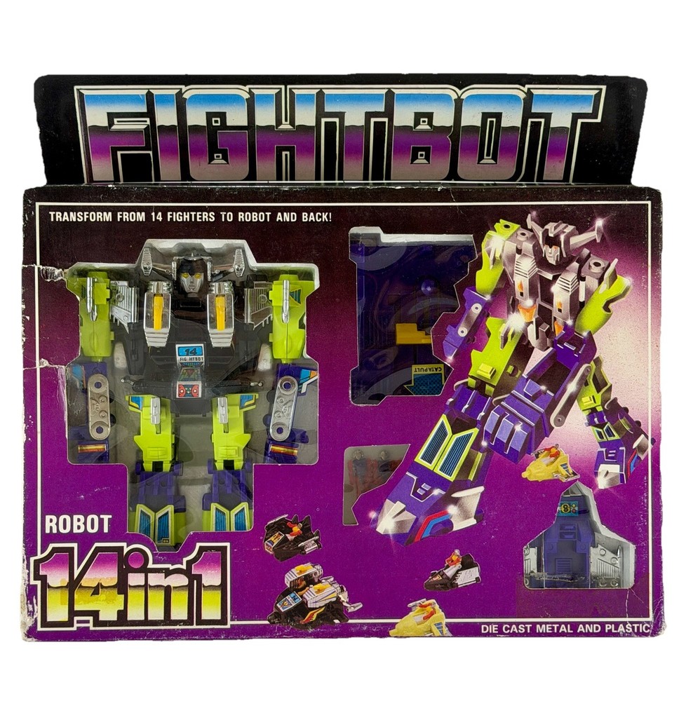 FIGHTBOT Fight Bot 14 In 1 Robot KO Vintage Taiwan No Diaclone Dia Gats