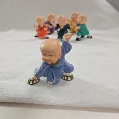 Vintage Chinese Kung Fu Martial Arts Plastic Fight Pose Figure Figurine LOT of 6