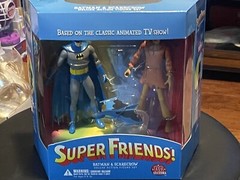 SUPER FRIENDS TV SHOW BATMAN & SCARECROW ACTION FIGURE SET DC DIRECT NEW MIB NOS