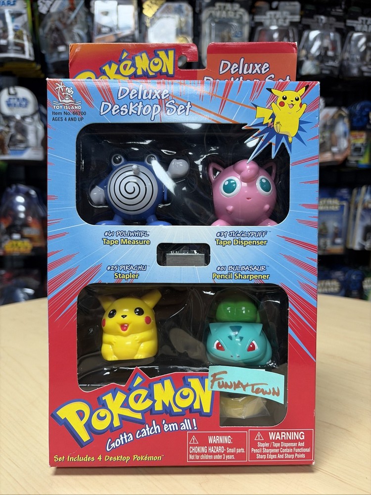 Vintage Nintendo Pokémon Deluxe Desktop Set By Toy Island NIB