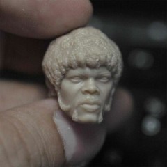 1/12 DIY Pulp Fiction Jules Winnfield Head Sculpt Carving For 6” SHF Figure