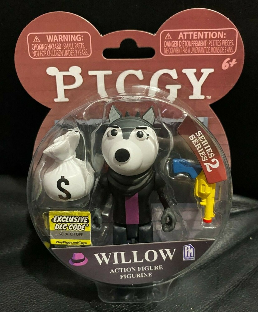 Roblox Piggy Willow 3.5″ Series 2 Action Figure w DLC 2021 Gray Wolf Silver Paw