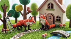 Articulated Fox Toys 6.75″ USA Made, 3D Printed Fidget Desk Pet Animal Figures
