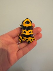 Poison Dart Frog Figure yellow frog Bandai Creature Encyclopedia Repti