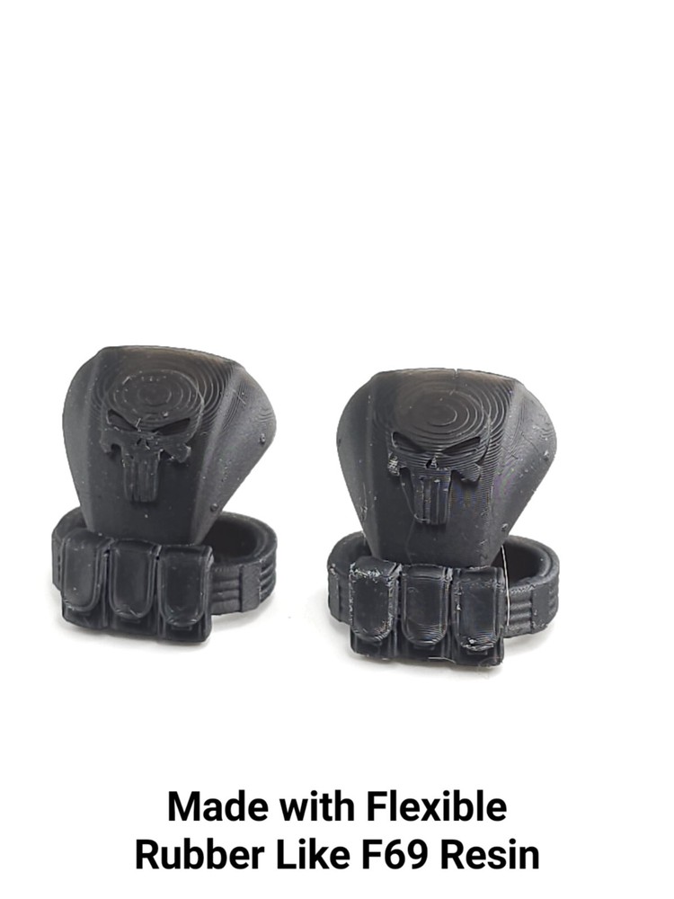 3d Printed PUNISHER SHOULDER PADS 1:12 6″ GI Joe Classified/Marvel Legend