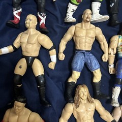 JAKKS WWF BCA Lot Bone Crunching Action Edge Owen Hart Jerry Lawler Dude Love