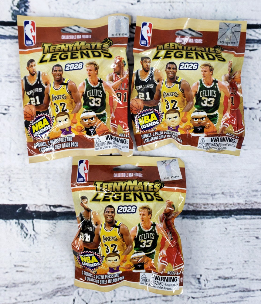 Teenymates Legends 2026 NBA Collectible Mini Figures New Unopened Pack Lot Of 3