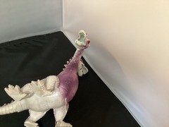 Lot Of Two Imperial Two Headed Dragons Purple & Orange