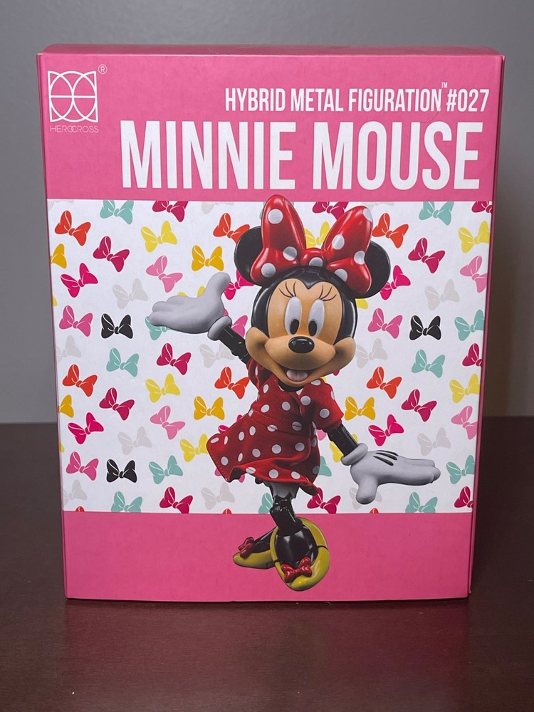 Herocross Hybrid Metal Figuration #027 Disney Minnie Mouse in Red Dress Diecast