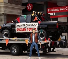 NECA Back to the Future Ultimate Marty McFly Figure Diorama Backdrop Toyota