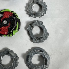 Bay Blades Lot Of 8 Bayblades Plus Parts and launchers