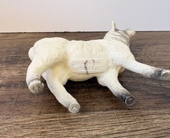 Vintage 4” White Sheep Action Figure Molded Plastic Made In Hong Kong