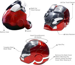 AUTOKING Iron Man MK5 1:1 Helmet Wearable Voice-control Mask Halloween Cosplay