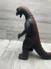 Vintage 80’s Godzilla 14 inch Red Black Green Large Posable Dor Mei Poseable