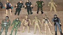 Lot Of 33 Figures Mini 4″ Soilders Different Years & Make Chap Mei Like Gi Joe