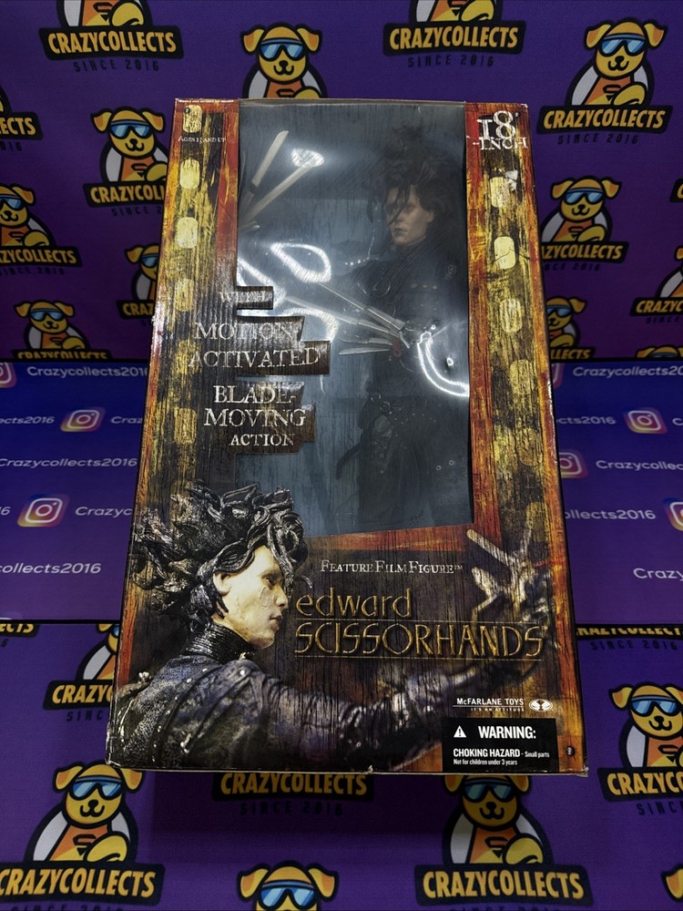 MCFARLANE TOYS MOVIE MANIACS EDWARD SCISSORHANDS 18″” ACTION FIGURE FACTORY SEAL