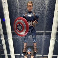 Captain America Action Figure w/ Shield Alternate Head & Hands Plastic