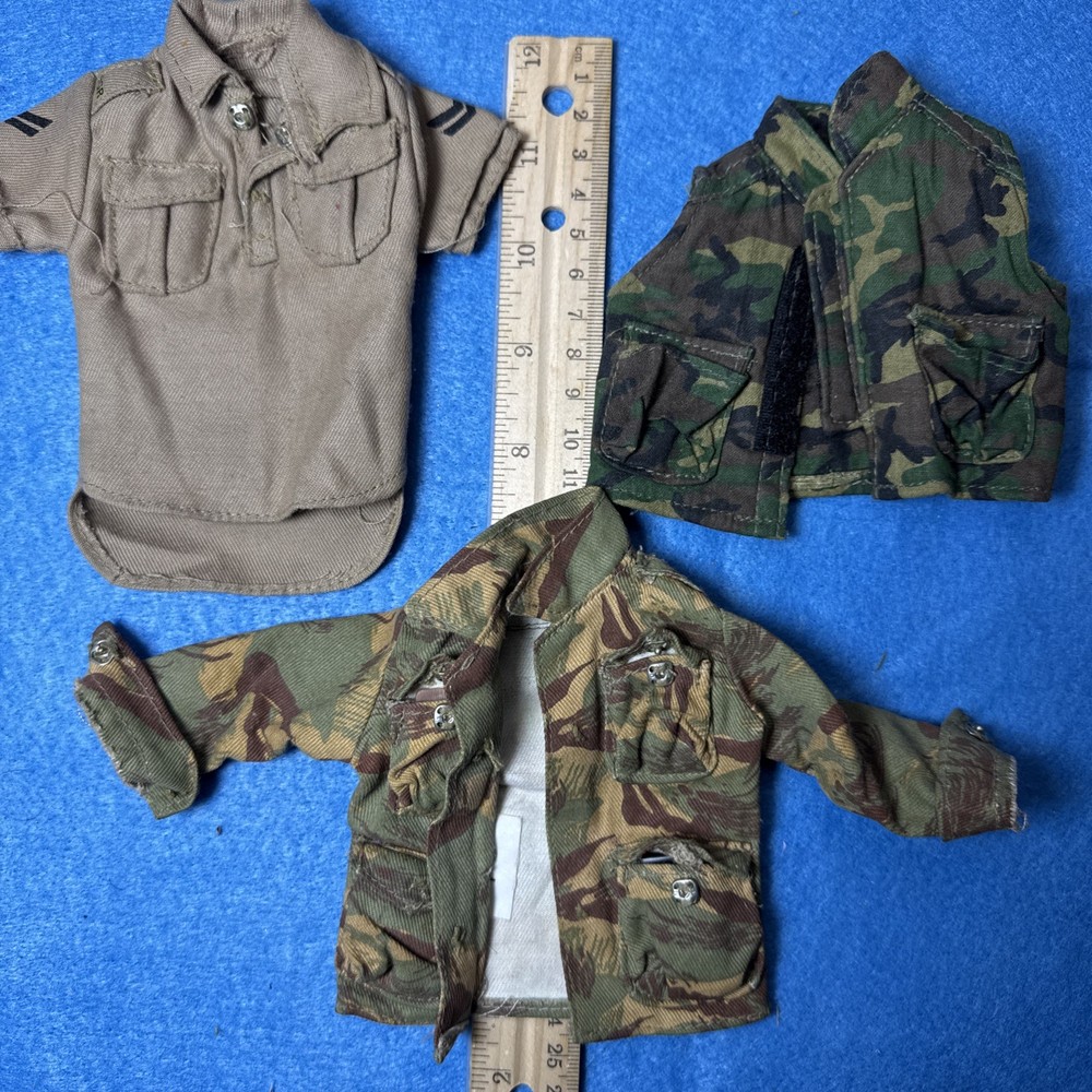 12″ ACTION FIGURE ACCESSORIES – VEST, SHIRT, AND JACKET – USED