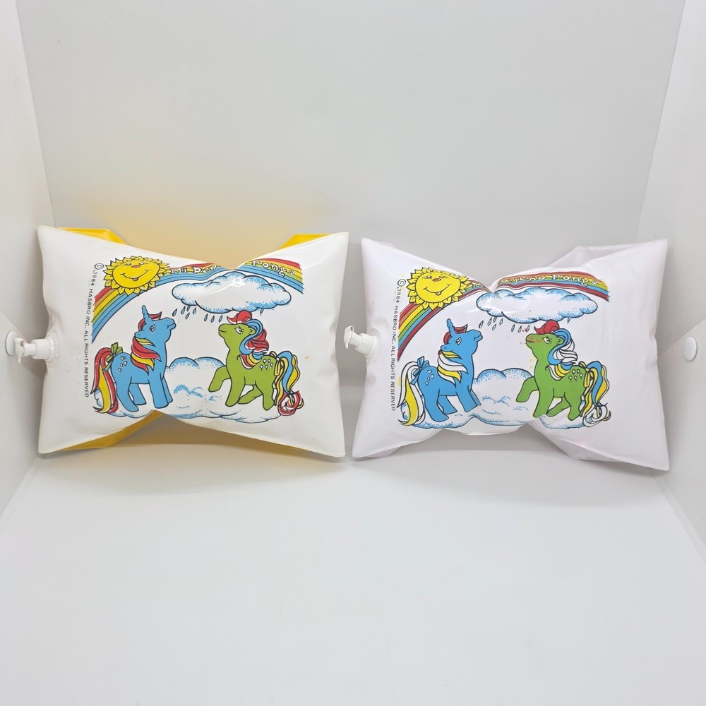 VINTAGE MY LITTLE PONY G1 PAIR INFLATABLE FLOAT BANDS SWIM HASBRO 1984 NONUSE