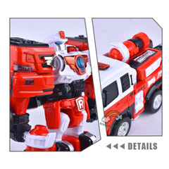 Tobot V Galaxy Detectives Rescue Flame Transforming Fire Engine Robot Figure Toy