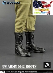 1/6 U.S. Army M42 Combat Boots Black Shoes for 12″ figure Phicen hot toys❶USA❶