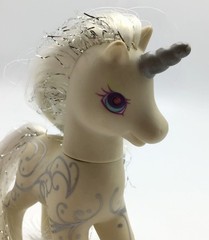 My Little Pony G2 Princess Silver Swirl SILVER Unicorn Horn Star Barrettes 1997