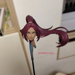 1/12 BLEACH Shihouin Yoruichi Head Carving For 6″ Romankey Crazy Figure Body