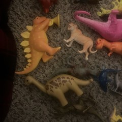Large Mixed Lot of 41 Vintage Dinosaurs Lion animals Toys Figures 3” To 9” Dinos