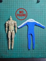 Handmade 1/12 Blue Body suit for Action Figure Body Notaman (No Figure,Unbrand)