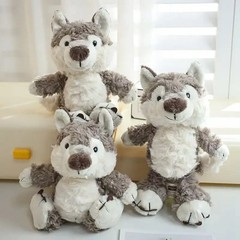 Grey Wolf Toy Soft Stuffed Animal Pillow Gift