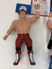 Vintage LJN WWF Superstars 1986 British Bulldogs w/ Bio Card!