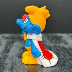 Smurfs 20074 King Smurf Figure Emperor Vtg PVC Bully Peyo Cape Crown Figurine