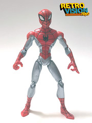 Spider-Man Animated Series Red/Silver Glider Spider Charged(2008, Hasbro) Figure
