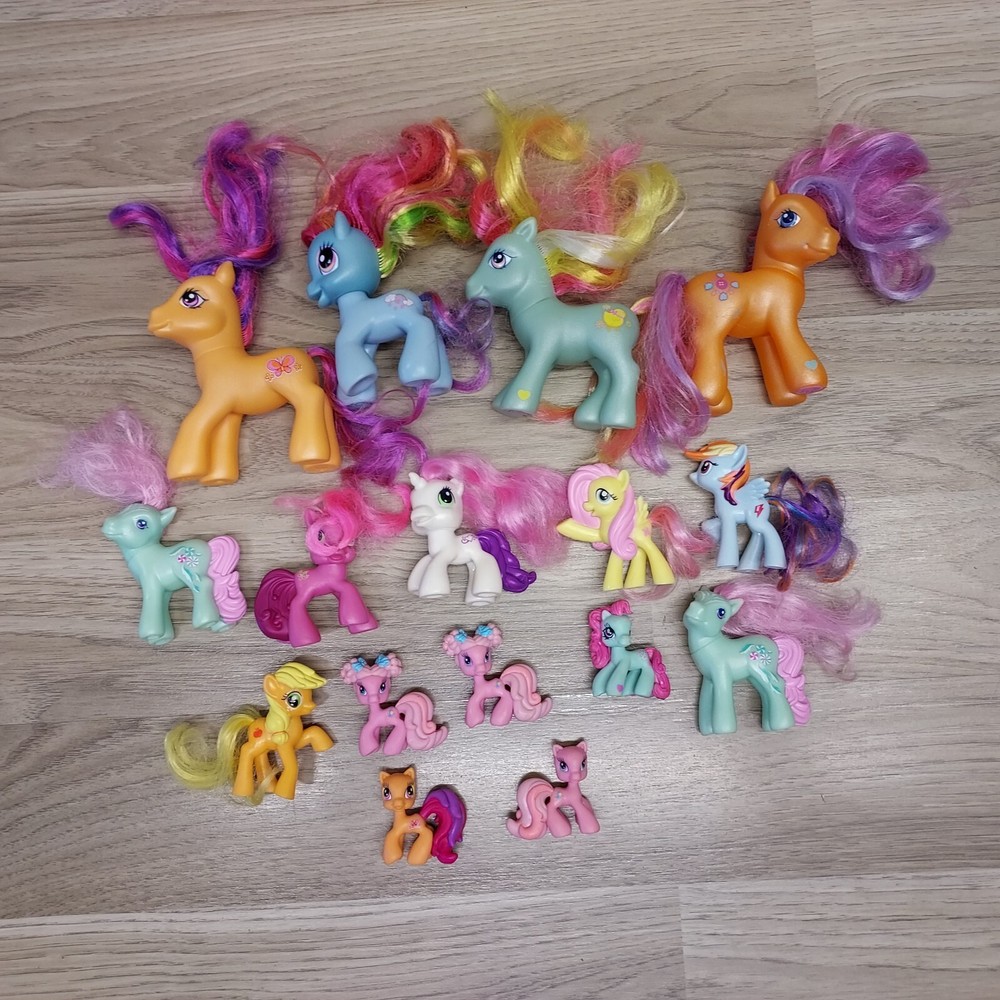 My Little Pony Hasbro Assorted Lot of 16 Various Sizes & Colors of Equine Ponies