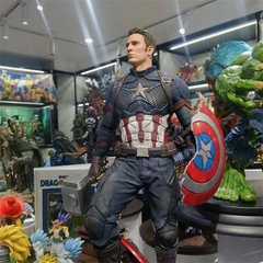 40cmH The Avengers Captain America Figure Model Statues Ornament Collection Gift