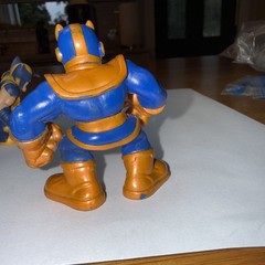 Marvel Super Hero Squad Thanos Figure 2009 Hasbro Infinity Gauntlet & Wolverine