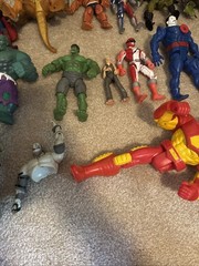 Lot Of 45 Vintage 90s Action Figures Kenner Hulk, Marvel, X-Men, And More