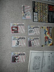 1980s Aviva Battle Gear Card Back Blueprints Vintage G.I. GI Joe 3.75 ARAH Lot