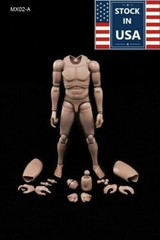 US 12” MX02-A Europe Skin Male Action Figure Body For 1/6 Head Sculpt Models