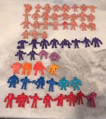 Vintage Lot of 56 Flesh Color Muscle Men M.U.S.C.L.E. Figures Mattel 1 Transform