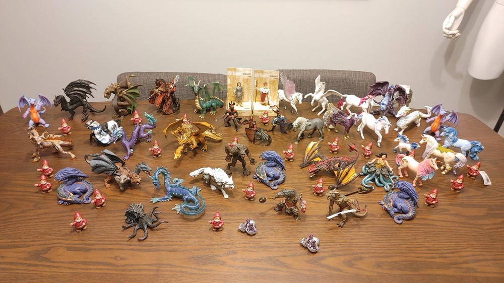 Huge! Lot Schleich World Of Knights Eldrador Bayala Medieval/Fantasy Safari Papo