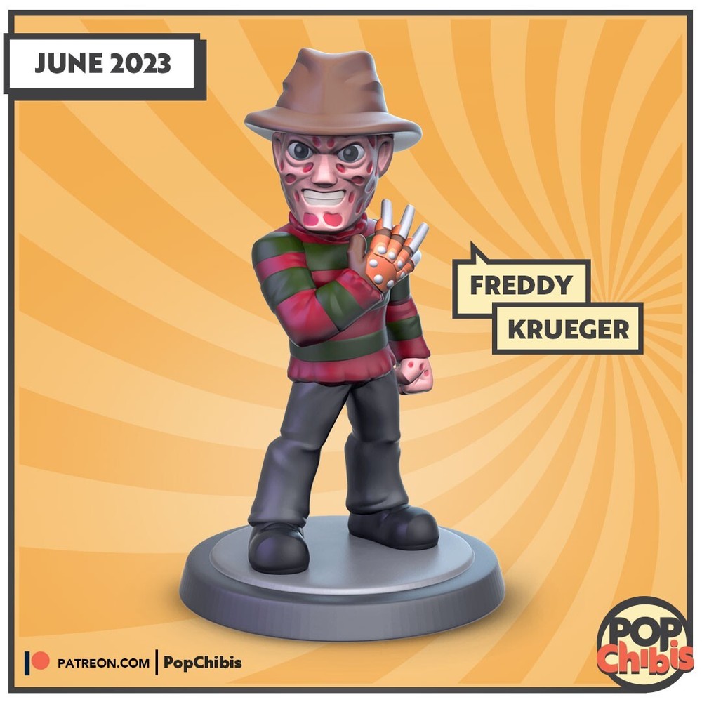 Freddy Krueger | POP | CHIBI | 60mm base | 1:20 | 3D print | Model Kit