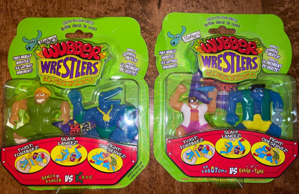 New Wubber Wrestlers Action Figures Moose Enterprise Vintage MOC