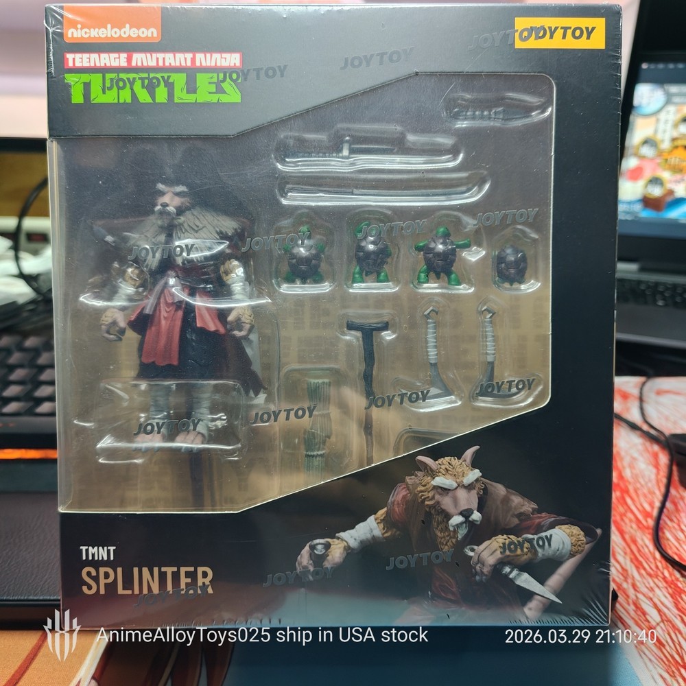Joytoy Teenage Mutant Ninja Turtles 1/18 Splinter 4.1 inches (10.5cm) USAShip