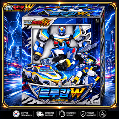 Metal Cardbot W Season 3 Blue Cop W Transforming Police Car Robot Figure