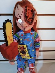 Mexican Bootleg Bride Of Chucky Wounded Chainsaw Doll 14” made In Mexico