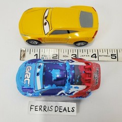 Disney Cars Cruz Ramirez and Raul Caroule 1:43 Die Cast Luigi small plastic Lot