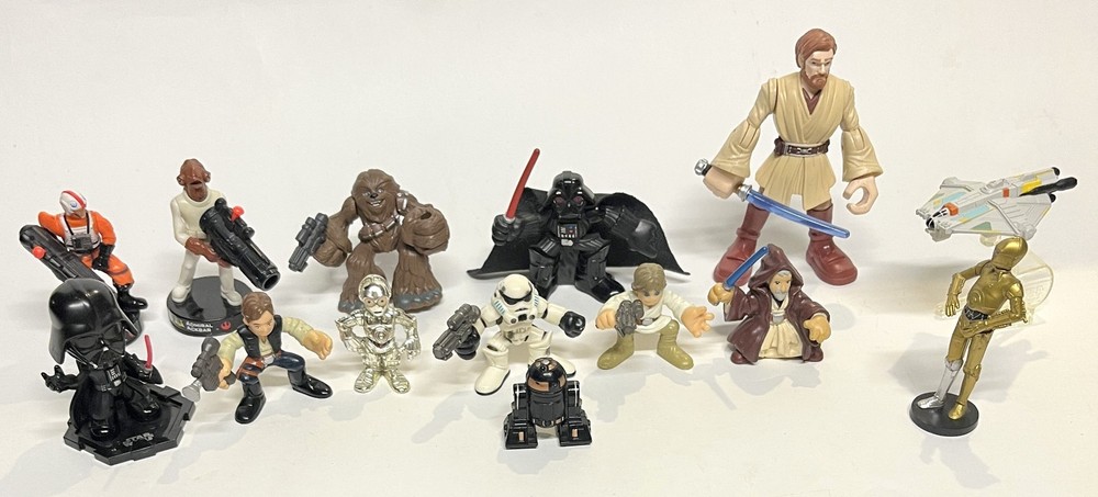 Star Wars Figures [Lot of 14 Mixed] Hasbro, Hot Wheels, Attacktix