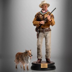 Sideshow THE DUKE John Wayne & Dog Sam Deluxe Action Figure Scale 1/6